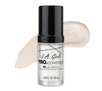 L.A. Girl Pro Coverage Liquid Foundation, White, 0.95 Fl Oz