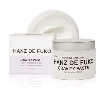 Hanz de Fuko Gravity Paste ? Premium Men?s Hair Styling Paste ? High Hold, Medium Shine ? 2 oz.