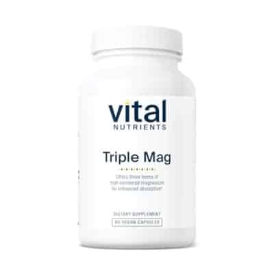 Vital Nutrients Triple Magnesium Complex | Vegan Magnesium Glycinate, Malate & Oxide 250mg | Easily Absorbed Magnesium Supplement for Stress, Muscle, Heart, Bone Support | 90 Capsules