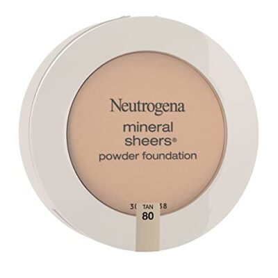 Neutrogena Mineral Sheers Compact Powder Foundation, Lightweight & Oil-Free Mineral Foundation, Fragrance-Free, Tan 80,.34 oz (Pack of 2) - Image 14