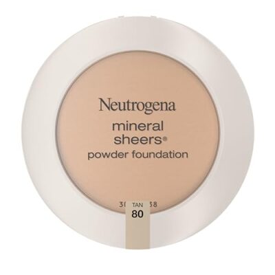 Neutrogena Mineral Sheers Compact Powder Foundation, Lightweight & Oil-Free Mineral Foundation, Fragrance-Free, Tan 80,.34 oz (Pack of 2) - Image 2