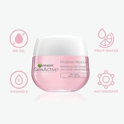 Garnier SkinActive Moisture Rescue Refreshing Gel-Cream for Dry Skin, Oil-Free, 1.7 Oz (50g), 1 Count (Packaging May Vary) - Image 3
