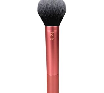 Real Techniques Ultra Plush Powder Makeup Brush, For Setting Powder, Bronzer, & Blush, Sheer, Buildable Coverage, Large, Fluffy Powder Brush, Vegan, Cruelty-Free & Synthetic Bristles, 1 Count