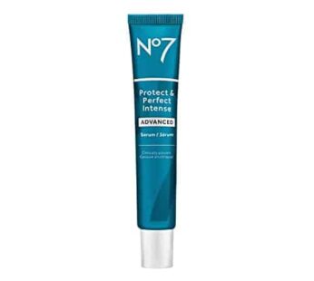 No7 Protect & Perfect Intense Advanced Serum – Anti-Aging Face Serum that Visibly Smoothes & Firms Fine Lines and Wrinkles – Formulated with Hyaluronic Acid and Matrix 3000+ Technology (1.69 Fl Oz)