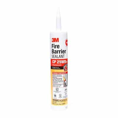 3M Fire Barrier Sealant CP 25WB+ - for Commercial, Industrial and Residential Applications - Cartridge, 10.1 fluid ounces - Red