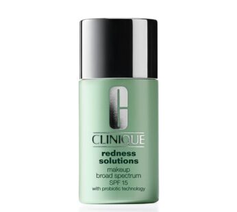 Clinique Redness Solutions Liquid Foundation Makeup Broad Spectrum SPF 15 With Probiotic Technology | Covers Redness + Appropriate For Skin With Rosacea, Calming Ivory