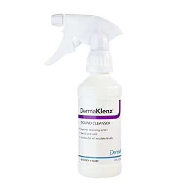 DermaRite's DermaKlenz Wound Cleanser - Rinse-Free Gentle and Mild Cleansing, Helps Clear Wound Debris - Spray Bottle, 8 oz., 1 Count