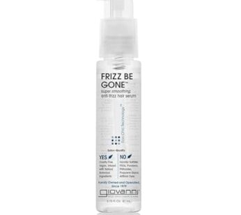 GIOVANNI ECO CHIC Frizz Be Gone – Super Smoothing Anti-Frizz Hair Serum, Adds Shine, Seals in Color, Infused with Natural Botanical Ingredients, Salon Quality, No Parabens – 2.75 fl oz (1 Pack)