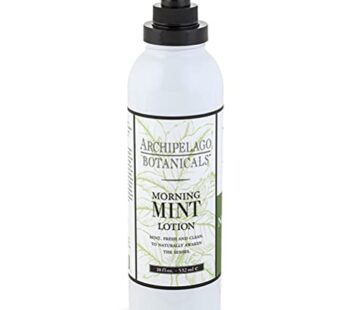 Archipelago Botanicals Morning Mint Lotion, Energizing and Invigorating Lotion for Smooth Skin, Scented Body Lotion Free from Parabens, Phthalates and GMOs (18 oz)