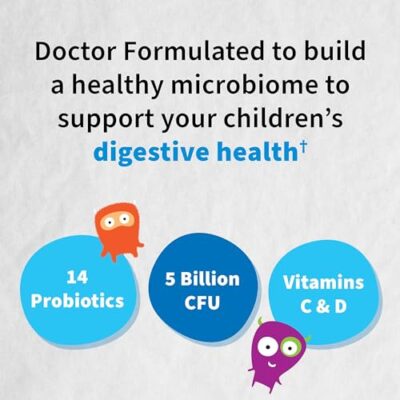 Garden of Life Dr. Formulated Probiotics for Kids, Organic Kids+ - Berry Cherry, 5 Billion CFU Chewable Probiotic Plus Vitamin C and D, Dairy Free Immune Digestive Health Supplement, 30 Chewables - Image 9