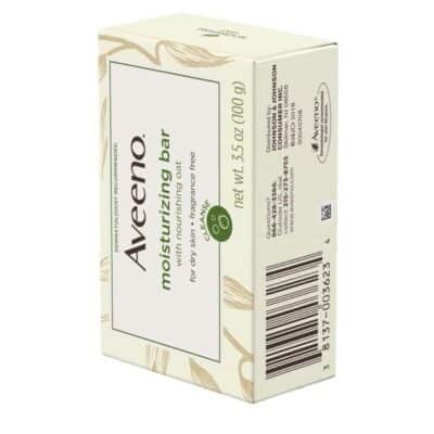 Aveeno Gentle Moisturizing Bar Facial Cleanser with Nourishing Oat for Dry Skin, Fragrance-free, Dye-Free, & Soap-Free, 3.5 oz (Pack of 2) - Image 8