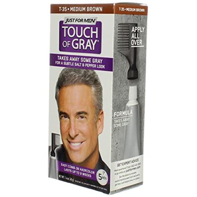 JUST FOR MEN Touch of Gray Haircolor T-35 Medium Brown, 1 Each ( Pack of 2 ) - Image 6