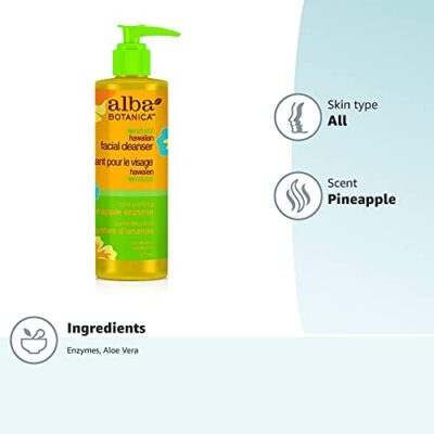 Alba Botanica Hawaiian Facial Cleanser, Pore Purifying Pineapple Enzyme, 8 Oz - Image 9