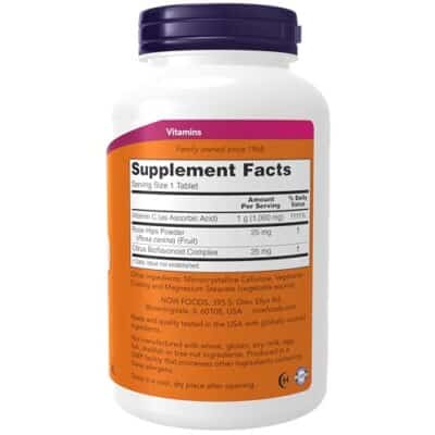 NOW Supplements, Vitamin C-1,000 with Rose Hips & Bioflavonoids, Antioxidant Protection*, 250 Tablets (Pack of 1) - Image 2