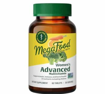 MegaFood Women’s Advanced Multivitamin for Women – Doctor-Formulated With Iron, Choline, Vitamin D, Vitamin C & Zinc – Brain Health – Immune Support – Non-GMO – Vegetarian – 60 Tabs (30 Servings)