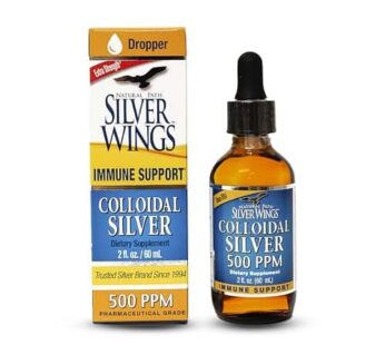 Natural Path Silver Wings Colloidal Silver – Extra Strength Liquid Immune Support Supplement – – 500ppm (2500mcg) – 2oz Dropper