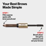 Revlon Eyebrow Gel & Pencil, ColorStay Brow Fantasy 2-in-1 Eye Makeup, Longwearing with Precision Tip, 105 Brunette, 0.04 Oz - Image 3