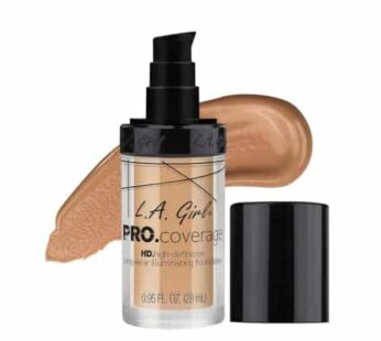 L.A. Girl Pro Coverage Liquid Foundation, Natural, 0.95 Fl Oz (Pack of 1)