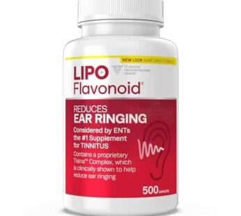Lipo Flavonoid Plus, Tinnitus Relief for Ringing Ears, OTC Flavonoid Ear Health Vitamins, Bioflavonoids & Vitamin C, 500 Caplets