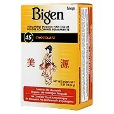 Bigen Powder Hair Color #45 Chocolate 0.21oz (6 Pack)