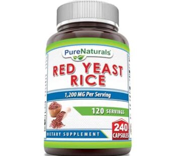 Pure Naturals Red Yeast Rice 1200 Mg per Serving, 240 Capsules Supplement | Non-GMO | Gluten Free | Made in USA