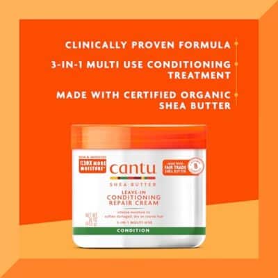 Cantu Leave-In Conditioning Repair Cream with Shea Butter, 16 oz (Packaging May Vary) - Image 3