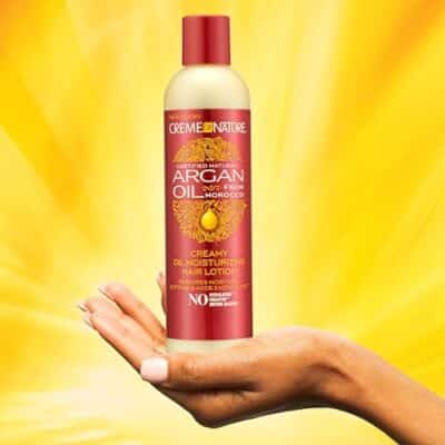 Creme of Nature, Argan Oil Hair Lotion, Creamy Oil Mousturizer to Help Restore Moisture and Add Shine, 8.45 Fl Oz - Image 2