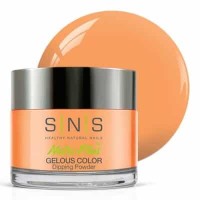 SNS Nail Dip Powder, Gelous Color Dipping Powder - Mandarin Orange (Orange/Peach, Cream) - Long-Lasting Dip Nail Color Lasts 14 Days - Low-Odor & No UV Lamp Required - 1oz