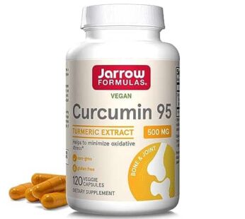Jarrow Formulas Curcumin 95 500 mg, Turmeric Curcumin Extract for Antioxidant Support, Bone and Joint Support Dietary Supplement, 120 Veggie Capsules, Up to 120 Servings