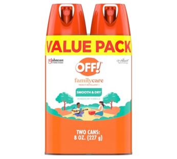 OFF! Family Care Insect & Mosquito Repellent, Bug Spray Containing 15% DEET, Protects Against Mosquitoes, 4 Oz, 2 Count