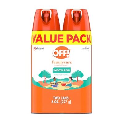 OFF! Family Care Insect & Mosquito Repellent, Bug Spray Containing 15% DEET, Protects Against Mosquitoes, 4 Oz, 2 Count