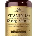 Solgar Vitamin D3 (Cholecalciferol) 125 mcg (5000 IU), 240 Vegetable Capsules - Helps Maintain Healthy Bones & Teeth - Immune System Support - Non-GMO, Gluten Free, Dairy Free, Kosher - 240 Servings