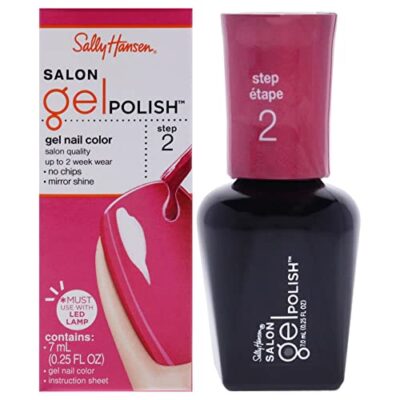 Sally Hansen Salon Pro Gel Nail Polish Lacquer, Back to the Fuchsia, 0.24 Fl. Oz.