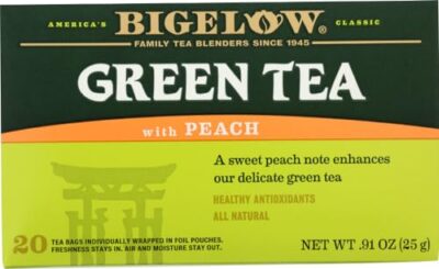 Bigelow Green Tea with Peach 20 ea (Pack of 2)