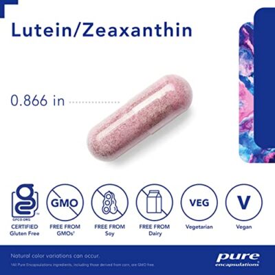 Pure Encapsulations Lutein & Zeaxanthin - Supports Overall Vision* - Maintains Macular Pigment & Eye Health* - Antioxidant Support* - Vegan-Friendly & Non-GMO - 60 Capsules - Image 3