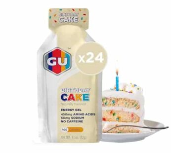 GU Energy Original Sports Nutrition Energy Gel, Vegan, Gluten-Free, Kosher, and Dairy-Free On-the-Go Energy for Any Workout, 24-Count, Birthday Cake