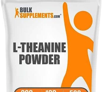 BulkSupplements.com L-Theanine Powder – L-Theanine Supplement, L-Theanine 200mg – Amino Amino Supplement, Pure & Gluten Free, 200mg per Serving, 100g (3.5 oz) (Pack of 1)