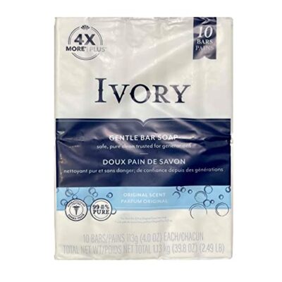 Ivory Original Bar Soap (10 Bars of 4 Oz Each), 39.8 Oz - Image 2