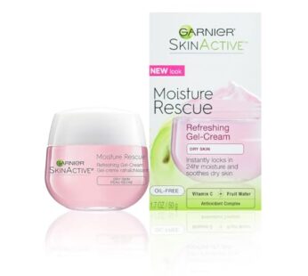 Garnier SkinActive Moisture Rescue Refreshing Gel-Cream for Dry Skin, Oil-Free, 1.7 Oz (50g), 1 Count (Packaging May Vary)