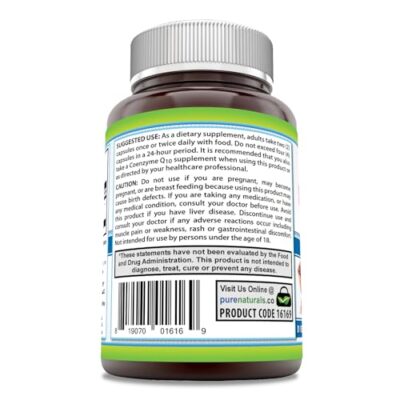 Pure Naturals Red Yeast Rice 1200 Mg per Serving, 240 Capsules Supplement | Non-GMO | Gluten Free | Made in USA - Image 3