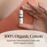 Cora 100% Organic Cotton Non-Applicator Tampons | Ultra-Absorbent, Unscented, Natural, Non-Toxic, Applicator Free | Eco-Conscious - Image 3