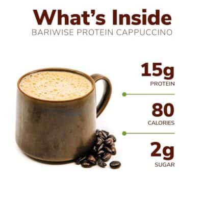 BariWise Protein Hot Drink Cappuccino Mix, Original, Low Sugar, Gluten Free, Keto Friendly & Low Carb (7ct) - Image 2