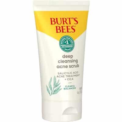 Burt?s Bees Clear and Balanced Deep Cleansing Acne Scrub, Salicylic Acid Acne Treatment with Cica, Facial Cream Exfoliator Helps Unclog Pores and Reduce Acne, 4 Oz - Image 17