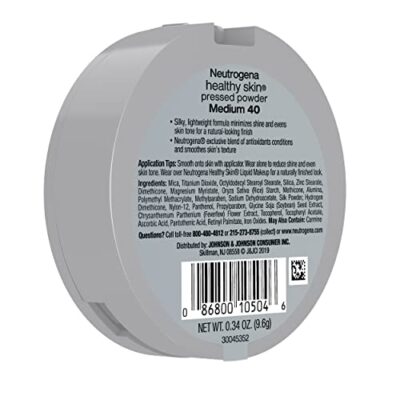 Neutrogena Healthy Skin Pressed Makeup Powder Compact with Antioxidants & Pro Vitamin B5, Evens Skin Tone, Minimizes Shine & Conditions Skin, Medium 40,.34 oz (Pack of 2) - Image 13