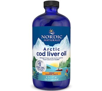 Nordic Naturals Arctic Cod Liver Oil, Orange – 16 oz – 1060 mg Total Omega-3s with EPA & DHA – Heart & Brain Health, Healthy Immunity, Overall Wellness – Non-GMO – 96 Servings