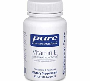 Pure Encapsulations Vitamin E (with Mixed Tocopherols) – Antioxidant Protection & Cellular Function – Contains Mixed Tocopherols – Non-GMO – 90 Softgel Capsules