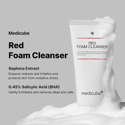 Medicube Red Foam Cleanser - Deeply cleanses, remove impurities, control sebum, | Korean Skincare - Image 4