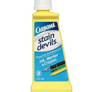 Carbona Stain Devils? #3 ? Ink, Marker & Crayon | Professional Strength Laundry Stain Remover | Multi-Fabric Cleaner | Safe On Skin & Washable Fabrics | 1.7 Fl Oz, 1 Pack