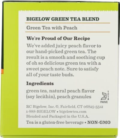 Bigelow Green Tea with Peach 20 ea (Pack of 2) - Image 4