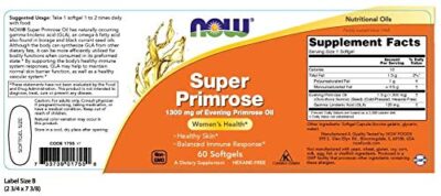NOW Supplements, Super Primrose 1300 mg with Naturally Occurring GLA (Gamma-Linolenic Acid), 60 Softgels - Image 2
